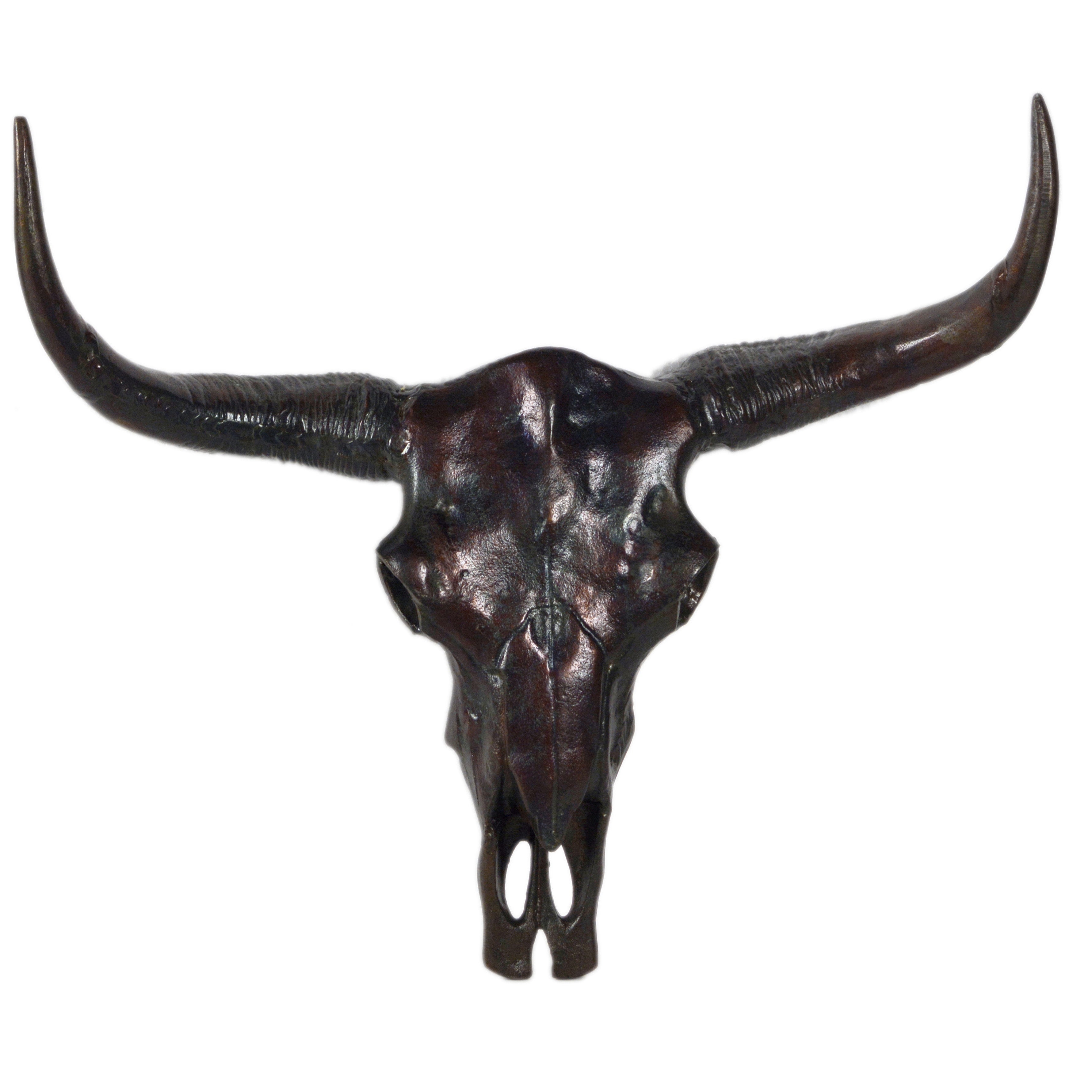 Brass Cow Head Amethyst Home