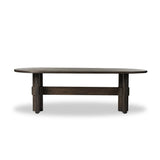 Sylvie Brushed Dark Brown Oval Dining Table | shipping 8/25/2024