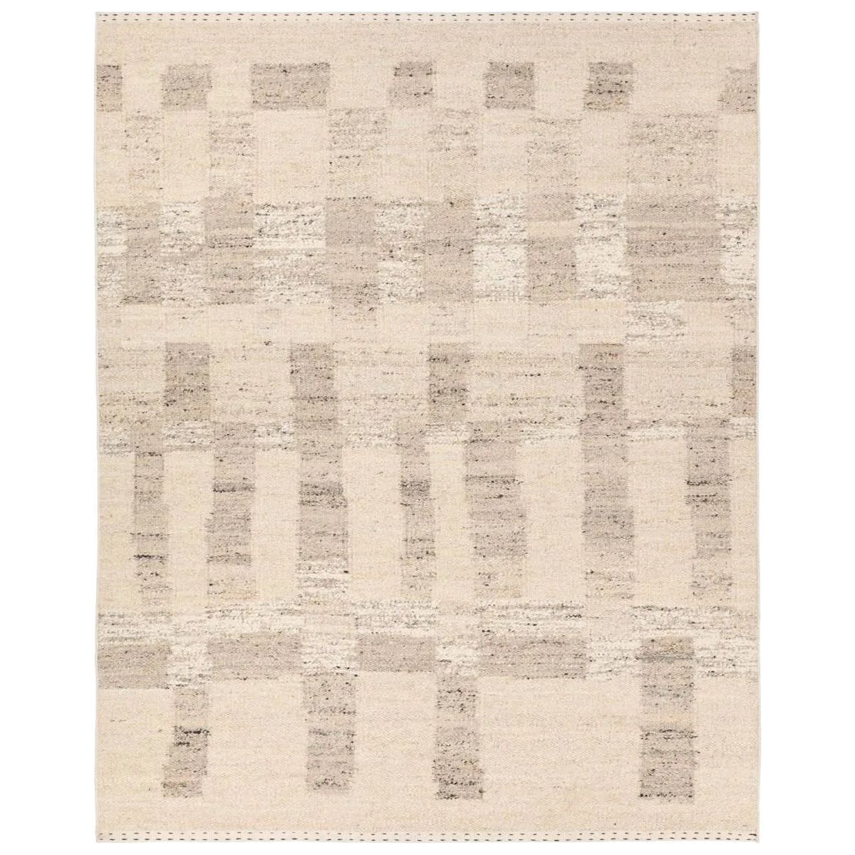 With its lofty, handmade loops, the Llara rug is an inviting, textural essential. Crafted of 100% undyed wool, its natural, relaxed, persona is met with an open pattern of Moroccan stripes. An outstanding union of artistry and contemporary style, its physical approachability, monochromatic palette, and modern minded restraint are spot on.Handwove Amethyst Home provides interior design, new home construction design consulting, vintage area rugs, and lighting in the Boston metro area.