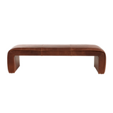 Parker Leather Raw Stitch Bench | shipping 11/29/2024