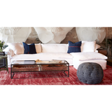 Donato White Slipcovered Linen Sectional with Chaise | shipping 11/15/2024