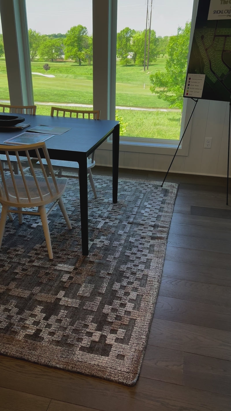 Try a cleaner, more contemporary take on the traditional Windsor. Tall oak seating is wire-brushed to bring out natural cathedral graining, then stained to a beautifully neutral off-white. Amethyst Home provides interior design, new home construction design consulting, vintage area rugs, and lighting in the Alpharetta metro area.