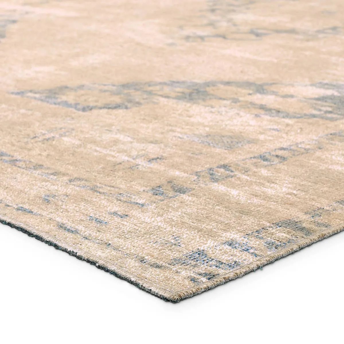 The innovative Edage rug Sibit showcases distressed, vintage designs, digitally printed onto a jute and polyester base. This process provides effortless texture and natural appeal through the jute weave, while maintaining an elevated feel through updated traditional patterns. Amethyst Home provides interior design, new home construction design consulting, vintage area rugs, and lighting in the Alpharetta metro area.