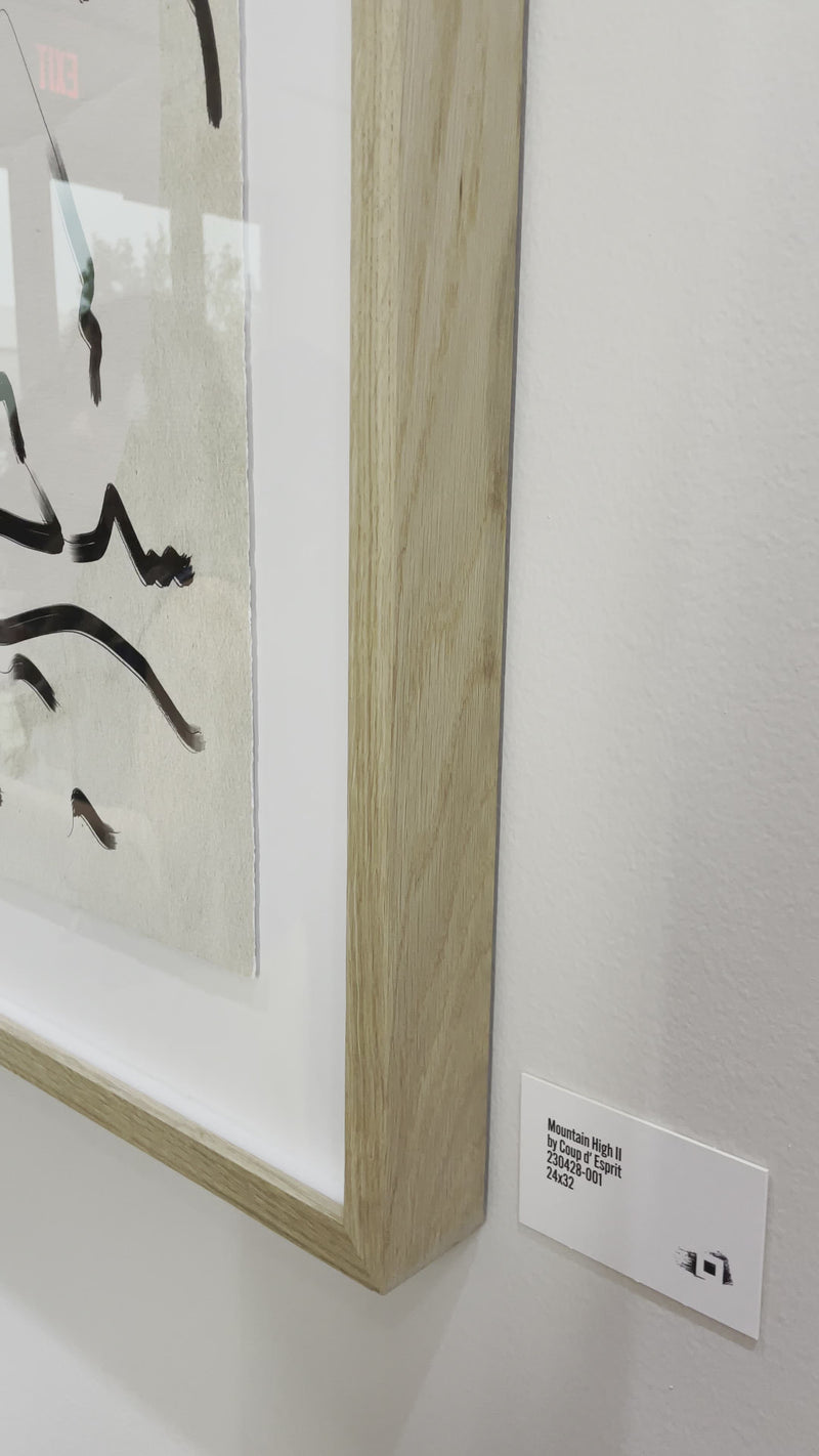 We love the clean contrast Mountain High III Art bings to a space. Original rendering by Bangkok-based art house Coup D'Esprit, this is framed within vertical grain white oak for a museum-quality look.  Compete the look with Mountain High I, II, & IV!