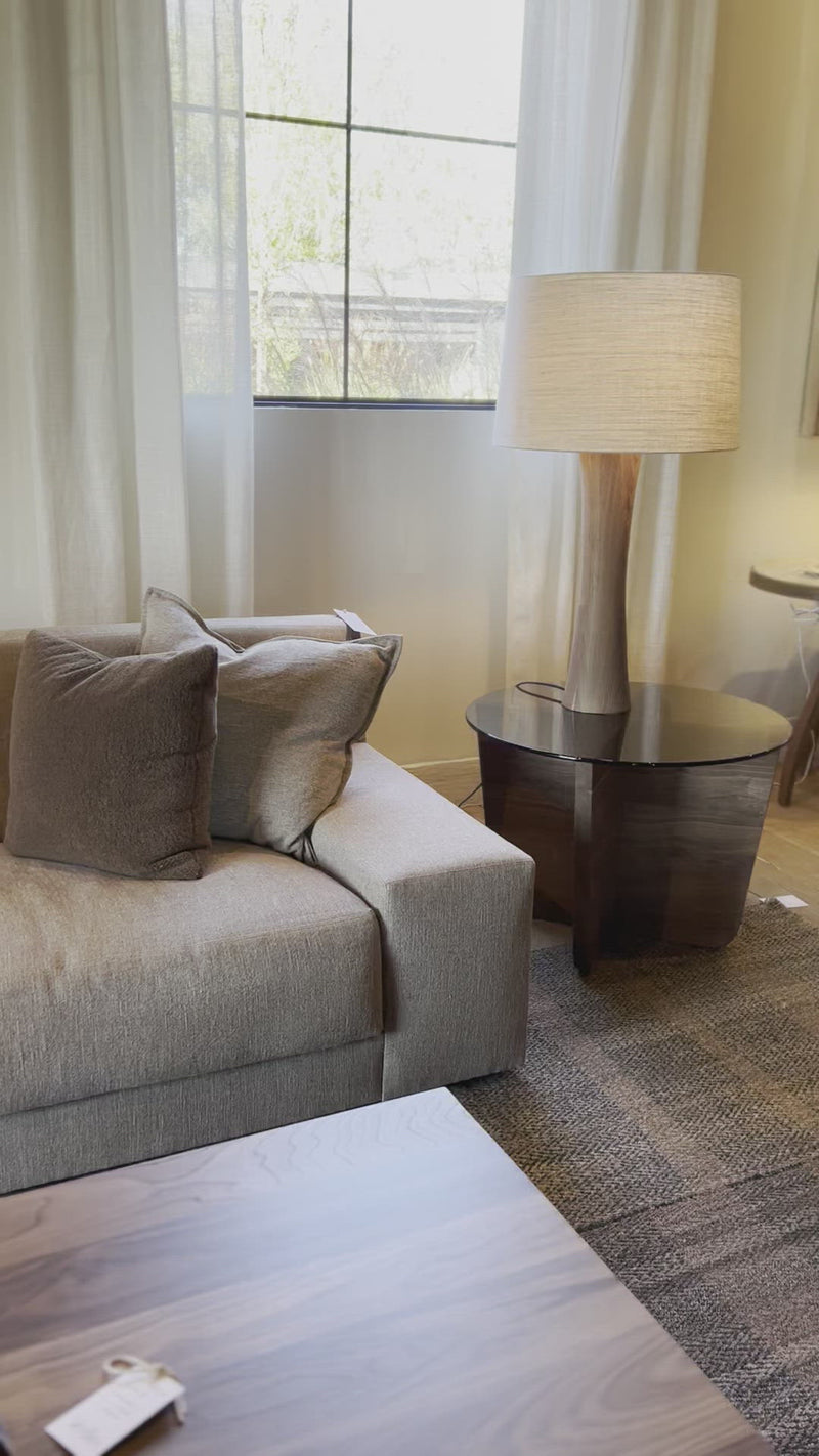The Esme XL offers a streamlined design with functionally wide arms, a tight back, and loose seat cushion, blending contemporary style with ultimate comfort. Amethyst Home provides interior design, new home construction design consulting, vintage area rugs, and lighting in the Charlotte metro area.